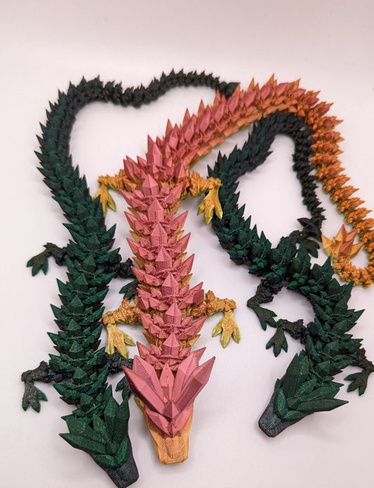Metallic Crystal Dragon -3D printed fidget toy