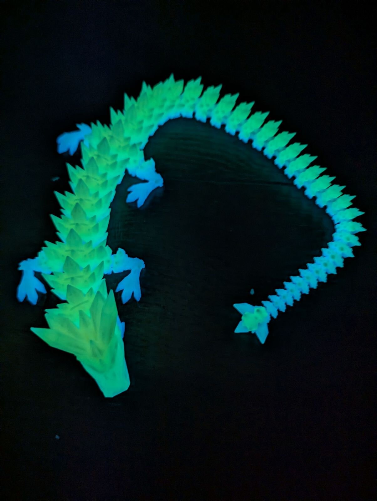 Rainbow Crystal Dragon - 3D printed fidget toy